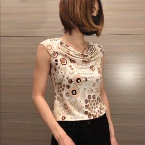 Beige pattern Royita blouse, Medium